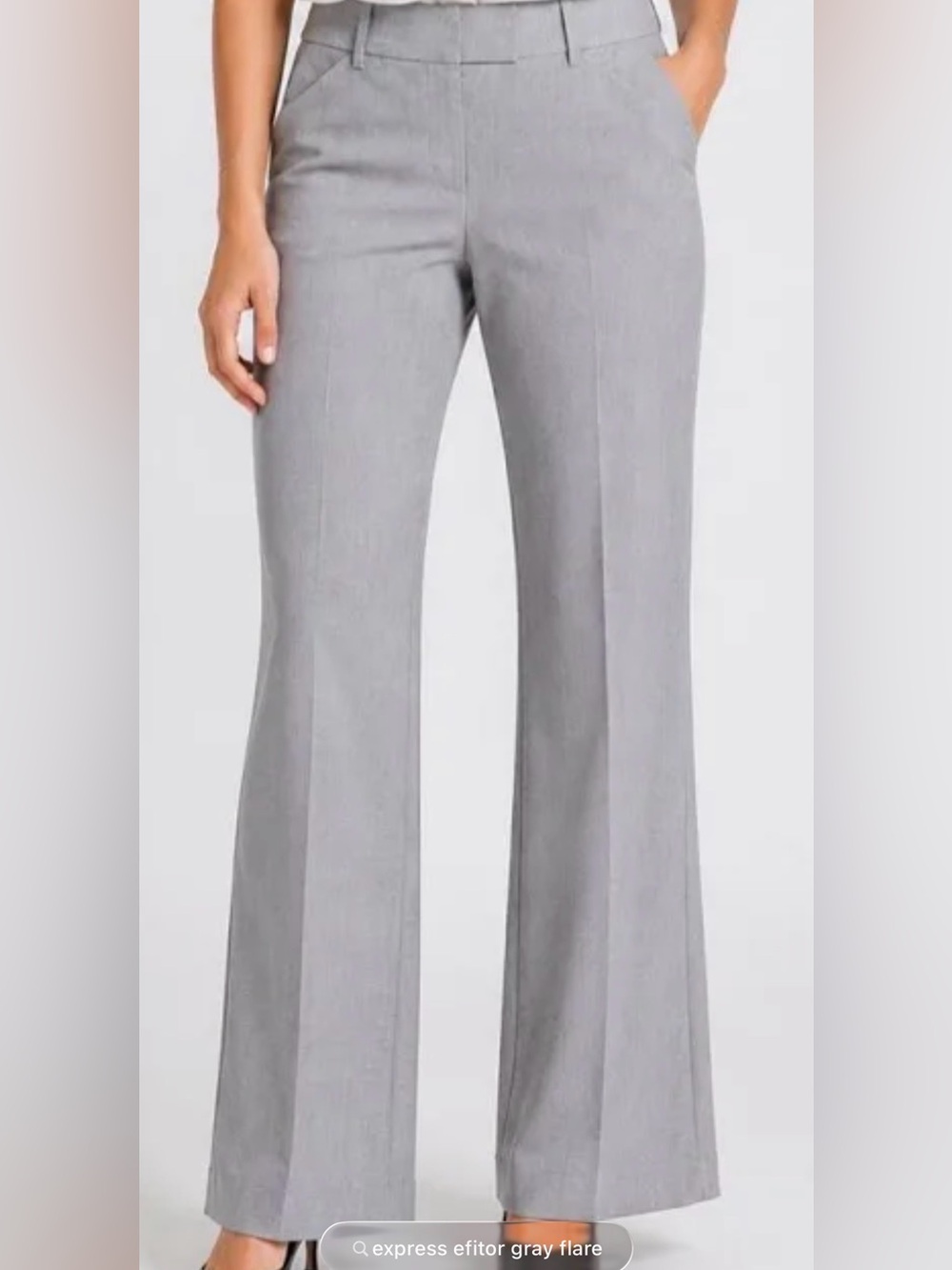 Express Editor Women's Light Gray Boot Cut Dress Pants